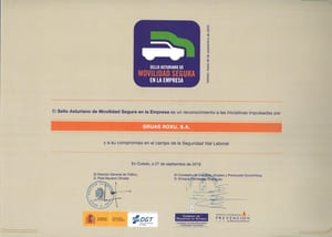 Asturian Seal of Safe Mobility in the Company